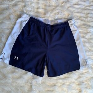 Under Armour Women's Shorts Small Navy Blue Workout Running Athletic
